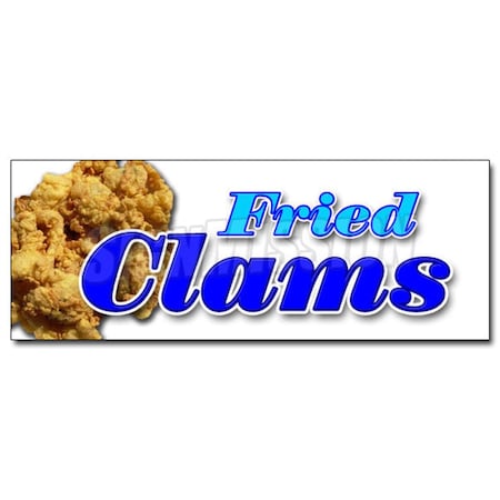 Amistad 12 in. Fried Clams Decal Sticker - Fry Clam Seafood Shell Fish Bake Sea Food Littleneck AM3923583